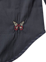 Christian Lacroix Rare Sample Shirt 16 Navy Blue Cotton