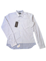 Christian Lacroix Rare Sample Shirt 16 Blue Striped Cotton