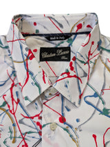 Christian Lacroix Rare Sample Shirt 16 Paint Splattered Cotton
