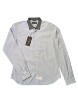 Christian Lacroix Rare Sample Shirt 16 Pale Blue Check Cotton