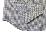 Christian Lacroix Rare Sample Shirt 16 Pale Blue Check Cotton