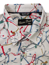 Christian Lacroix Rare Sample Shirt 16 Paint Splattered Dot Hemmed Cotton