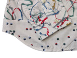 Christian Lacroix Rare Sample Shirt 16 Paint Splattered Dot Hemmed Cotton