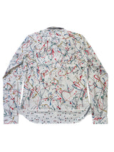 Christian Lacroix Rare Sample Shirt 16 Paint Splattered Dot Hemmed Cotton
