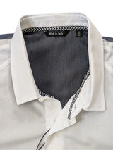 Christian Lacroix Rare Sample Shirt 16 White/Ink Back Cotton