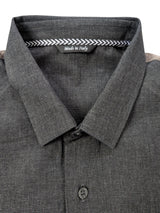 Christian Lacroix Rare Sample Shirt 16 Charcoal Grey Check Cotton