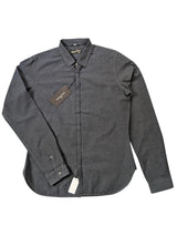 Christian Lacroix Rare Sample Shirt 16 Charcoal Microcheck Fly Front Cotton