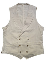 LBM 1911 DB Vest M/50 Ivory Cotton/Linen