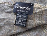 Drumohr Scarf Soft Light Blue Plaid Pure Linen