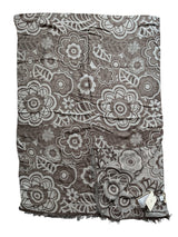 LBM 1911 Scarf Soft Brown Oversized Florals Modal