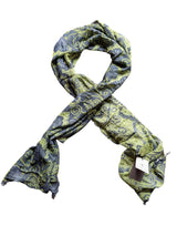 LBM 1911 Scarf Green Damask Pattern Modal