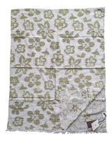 LBM 1911 Scarf Vanilla Green Florals Cotton