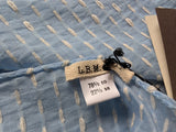LBM 1911 Scarf SKU Blue Hash Tag Pattern Cotton/Silk
