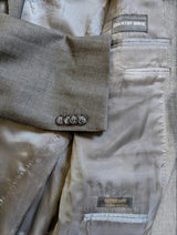 Corneliani Suit 44R Grey Nailhead 2-Button Pure Wool
