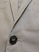 Liu Jo Milano Unconstructed Sport Coat 38R Tan Cotton Needlecord