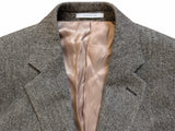 Chester Barrie Sport Coat 40R Oat Grey Herringbone 2-button Wool