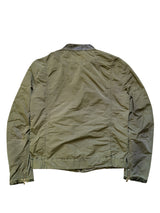 Pal Zileri Lab Motorcycle Jacket Slim M Green Polyester & Leather Trim