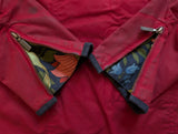 Barbour x William Morris Ladies Coat S/M 6 US Red Utility Waxed Cotton RARE!