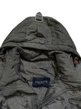 Hackett Down Parka S Metallic Green Nylon