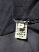 Della Ciana Polo Shirt M Slim Navy Blue Cotton Pique Raw edged