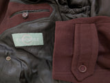 Vintage Executex Raglan Belted DB Coat 42/44R Reddish Brown Blue Wool