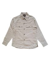 Oscar Jacobson Maverick Overshirt/Jacket L Slim Beige Linen Shacket