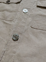 Oscar Jacobson Maverick Overshirt/Jacket L Slim Beige Linen Shacket