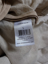 Oscar Jacobson Maverick Overshirt/Jacket L Slim Beige Linen Shacket
