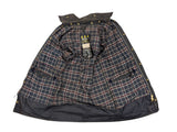 Barbour Coat S C36 Midnight Border Waxed Cotton