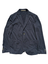 Fradi Unconstructed Sport Jacket 38S Slim Navy Blue 2-button Washed Cotton Stretch