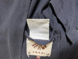 Fradi Unconstructed Sport Jacket 38S Slim Navy Blue 2-button Washed Cotton Stretch