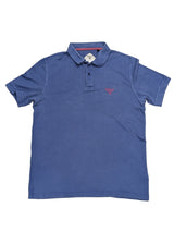 Barbour Polo Shirt M/L Mid Blue Cotton Pique