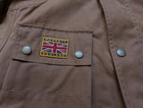 Hackett Rally Field Jacket M Light Brown Waxed England