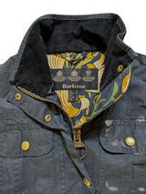 Barbour x William Morris Ladies Waxed Jacket S/M 6 US Blue Cotton RARE!