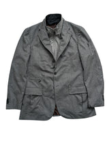Pal Zileri Sport Coat 41/42R Slim Grey Hybrid ID Wool