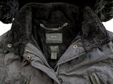 Barbour x Land Rover Ladies Parka M/6 US Black Terrain Quilt Polyester