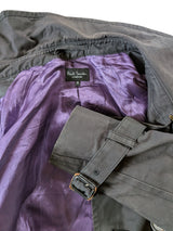 Paul Smith Belted Trench Coat M Soft Black Cotton Twill