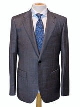 Benjamin Suit Earthy Grey Windowpane VBC Wool