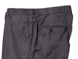 Benjamin Zegna Suit Grey Light Blue Windowpane Pure Wool