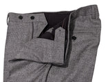 Benjamin Loro Piana Suit Black & White Plaid 2-Button Wool Flannel