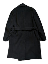 Vintage John Collier Belted DB Great Coat L/42R Charcoal Heavy Wool