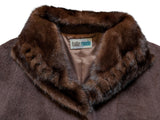 Piacenza Women's Coat XL Brown Baby Llama & Mink