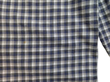 Zegna Shirt S (39 Slim) Navy/Grey/White Check Cotton
