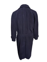 Vintage Van Kollem Belted Balmacaan Raglan DB Coat 42R Navy Heavy Wool/Cashmere