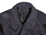 Vintage Van Kollem Belted Balmacaan Raglan DB Coat 42R Navy Heavy Wool/Cashmere