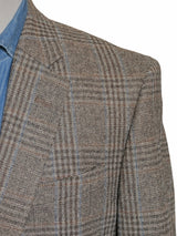TM Lewin Lovat Sport Coat 42R Mushroom Brown Plaid Wool