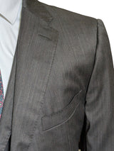 Caruso Vakko 3-Piece Suit 44R Charcoal Solaro Wool/Silk