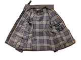 Barbour Ladies International Belted Waxed Jacket M/6 US Charcoal Brown Cotton