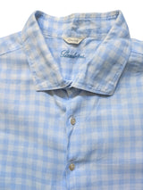 Stenströms Sport Shirt XXXL Sky Blue Check Linen