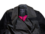 British Millerain x Mallalieus Ladies Coat XS/S Black Wool Waxed Cotton (Copy)